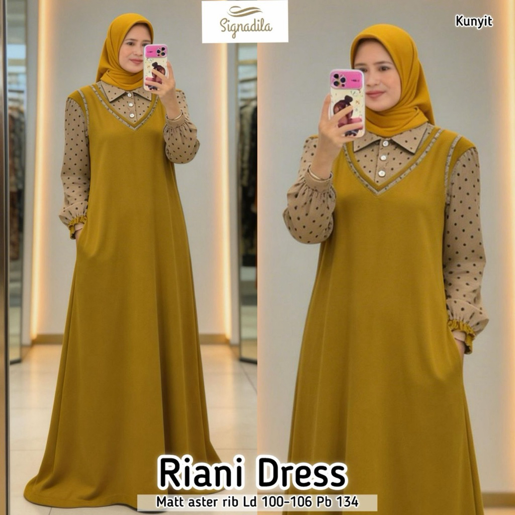 Riani Dress Gamis Premium by Signadila Realpict