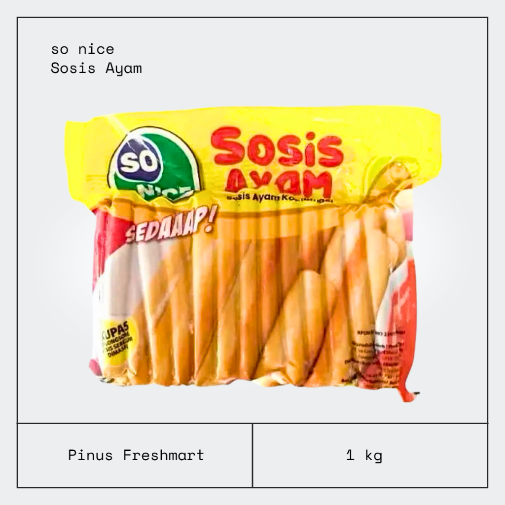 So Nice Sosis Ayam 1kg / So Nice Sedap