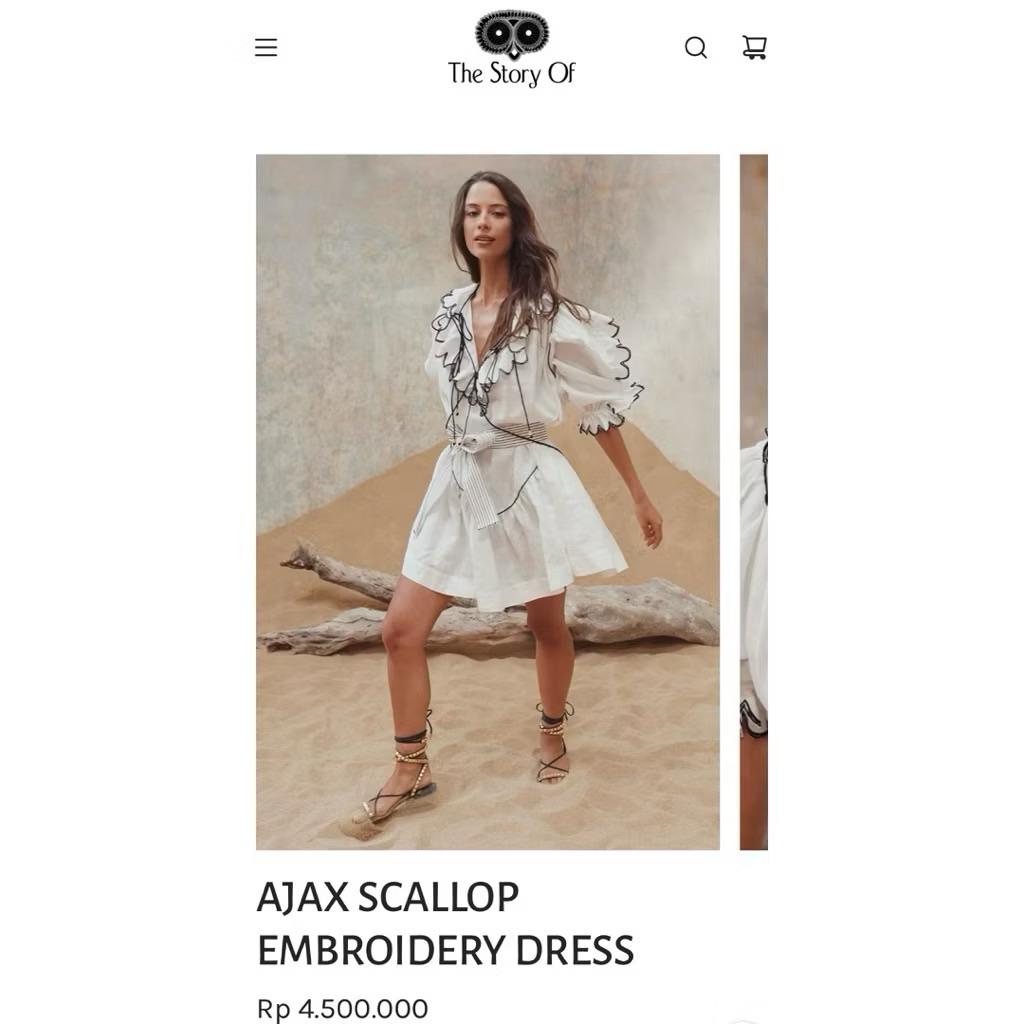 the story of ajax scallop white dress preloved
