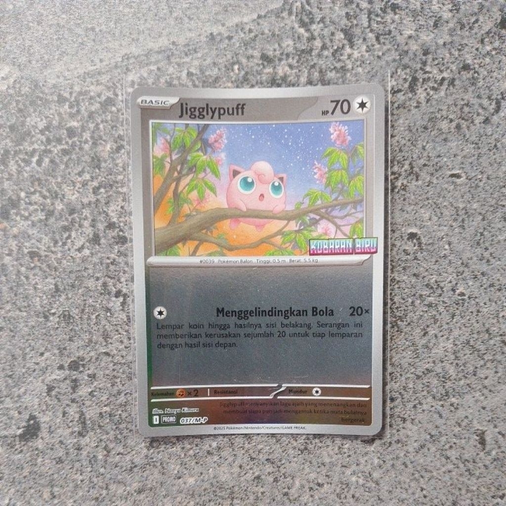 Kartu Card Pokemon Indonesia TCG Jigglypuff 037/M-P PROMO Kobaran Biru