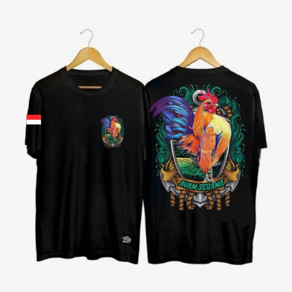 KAOS MOTIF AYAM SERAMA//TSHIRT NEW
