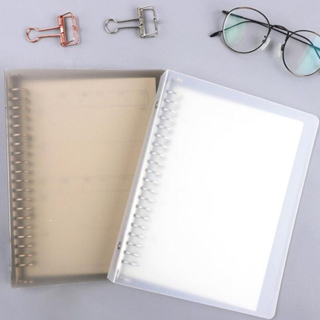 MAP BUKU RING BINDER NOTE LOOSE LEAF A5 B5 20 26 RING LUBANG COVER MIKA BENING TRANSPARANT