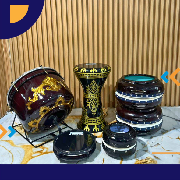 Alat Hadroh full set Rebana Gendang Terbangan Banjari Jepara Bas Terbang