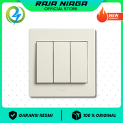Saklar Triple HAGER | Saklar 3 Tombol Inbow Minimalis