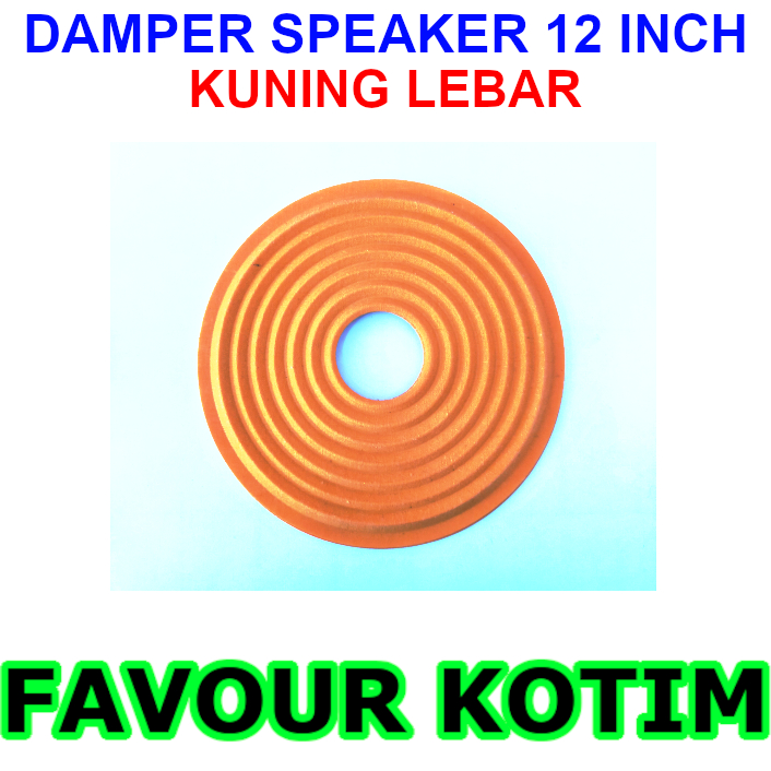 DEMPER DAMPER SPEAKER 12 INCH MEMBRAN 12INCH LUBANG 35MM KUNING FVKOTIM