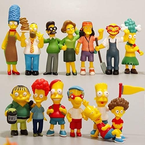 Figure The Simpsons Pajangan Mainan Set Isi 14 Simpson Homer Bart