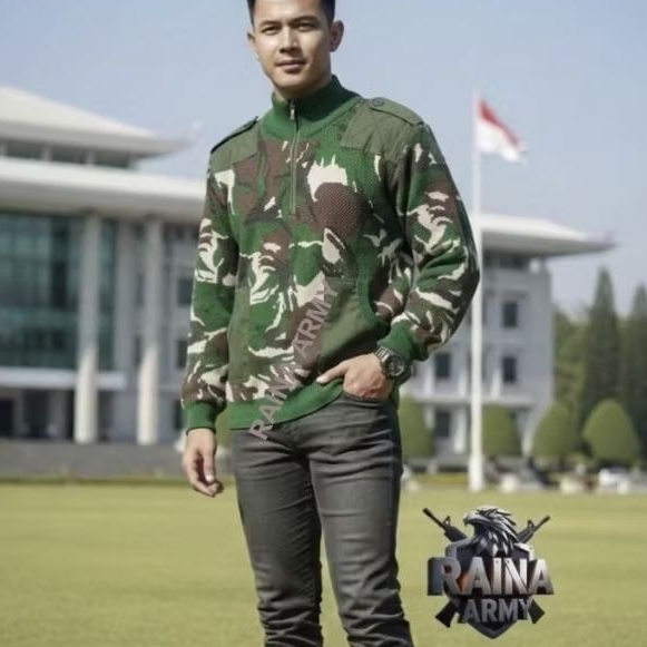 switer rajut sweater rajut army pria wanita loreng tni malvinas