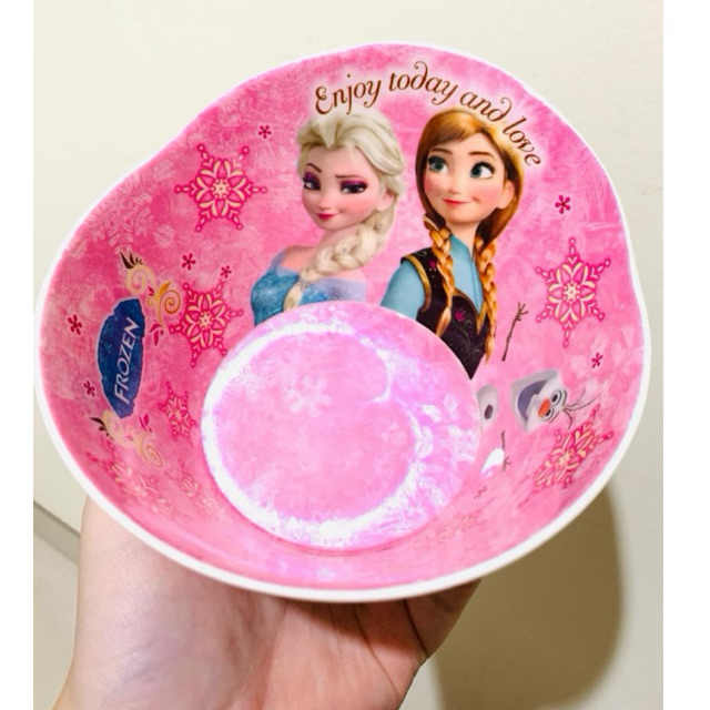 serba - piring melamin karakter frozen pink