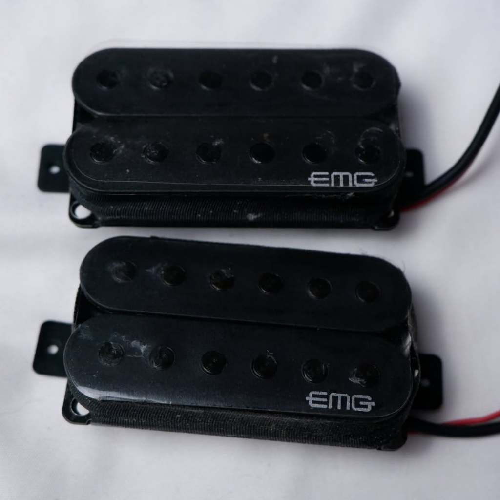 NOS EMG Retro Active Black in Black Humbucker Pickup Set n seymour duncan dimarzio fishman gibson lo