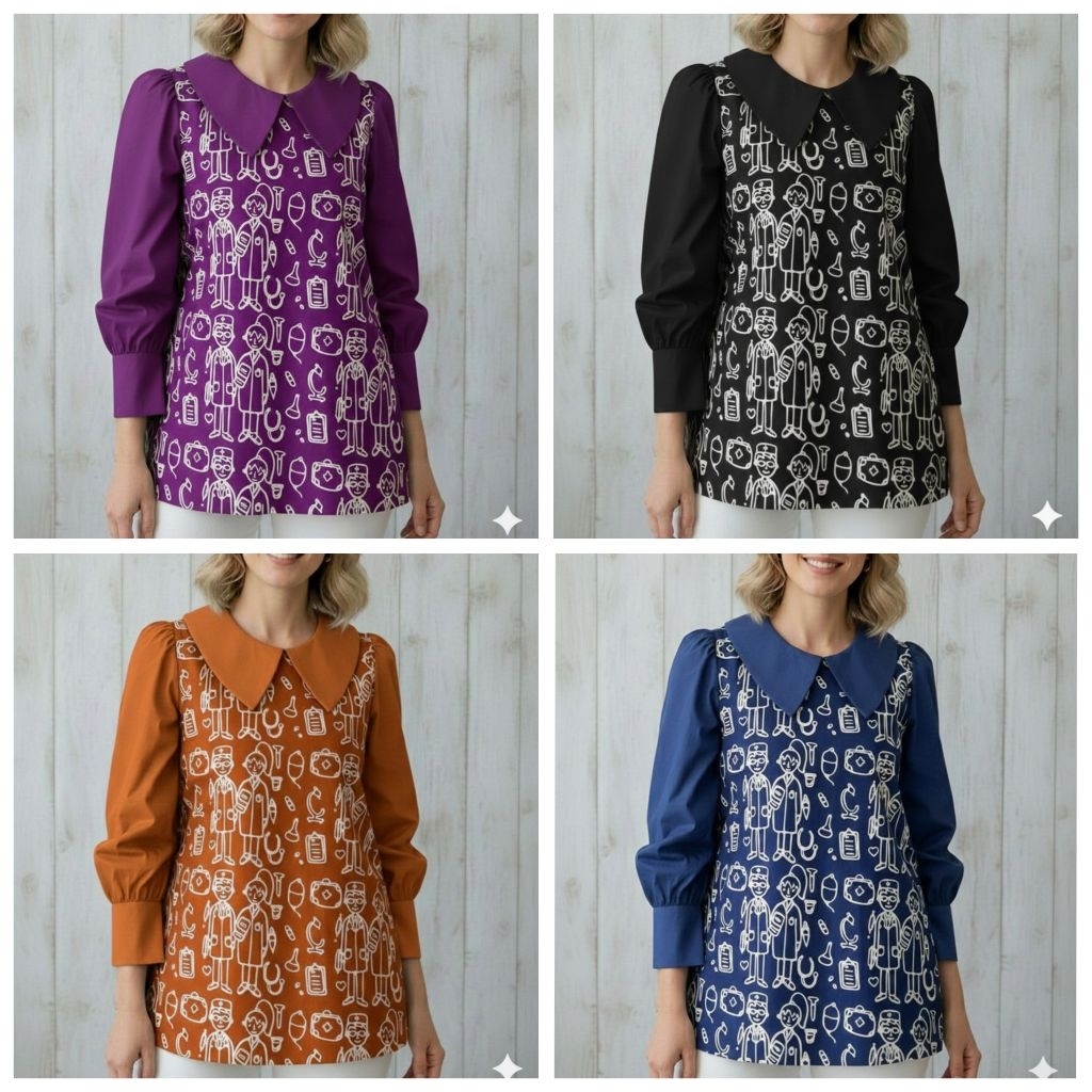 Blus batik cap medical dokter