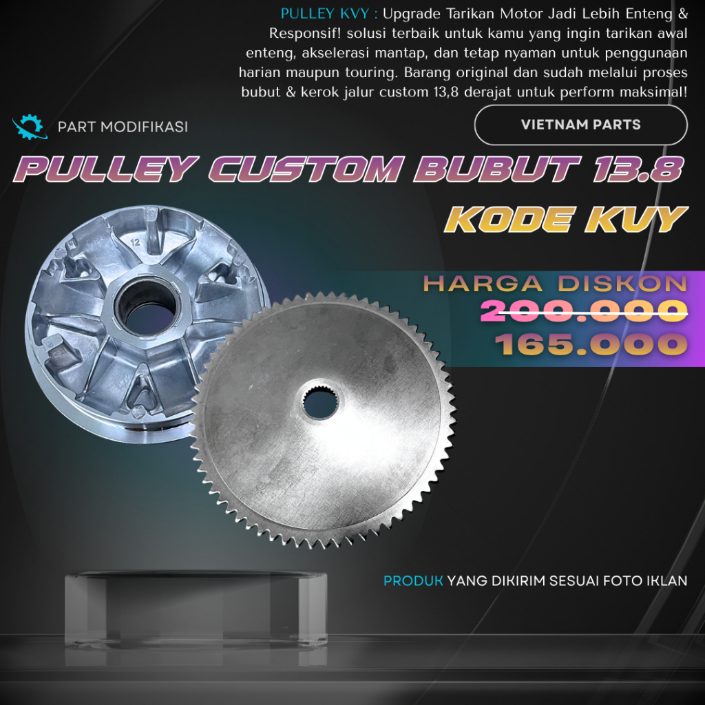 PULLEY RUMAH ROLLER FULL BUBUT BEAT KARBU SCOOPY KARBU SPACY KARBU KVY FULL BUBUT