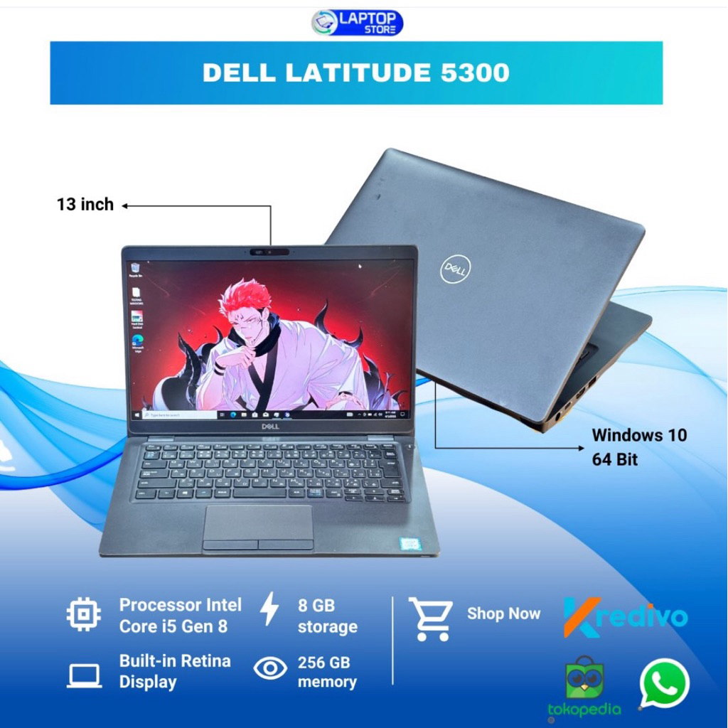 Dell latitude 5300 Core i5 Ram 8gb ssd 256gb