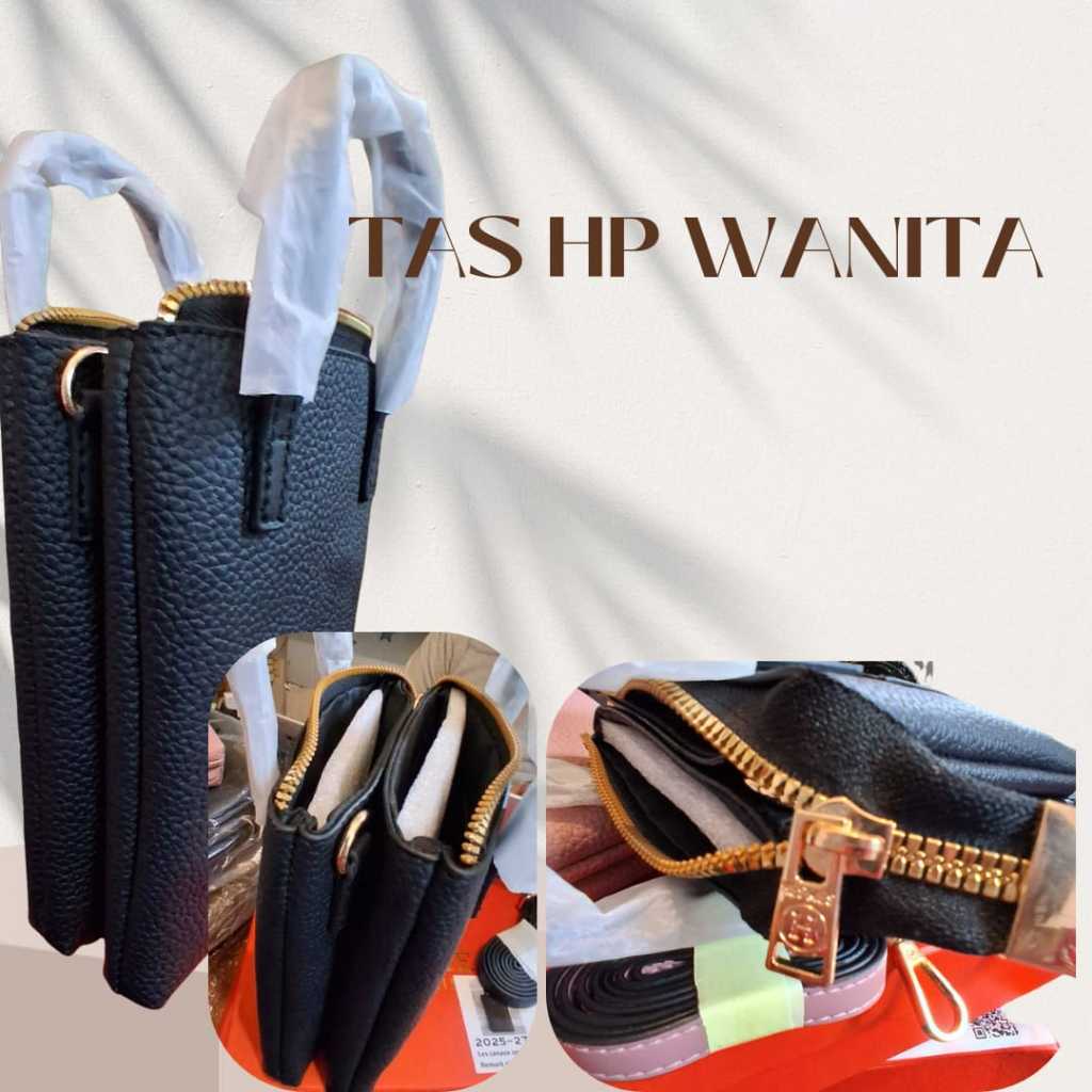 Tas HP wanita. HPO dengan 2 ruang. Dompet HP. Tas selempang HP free box.