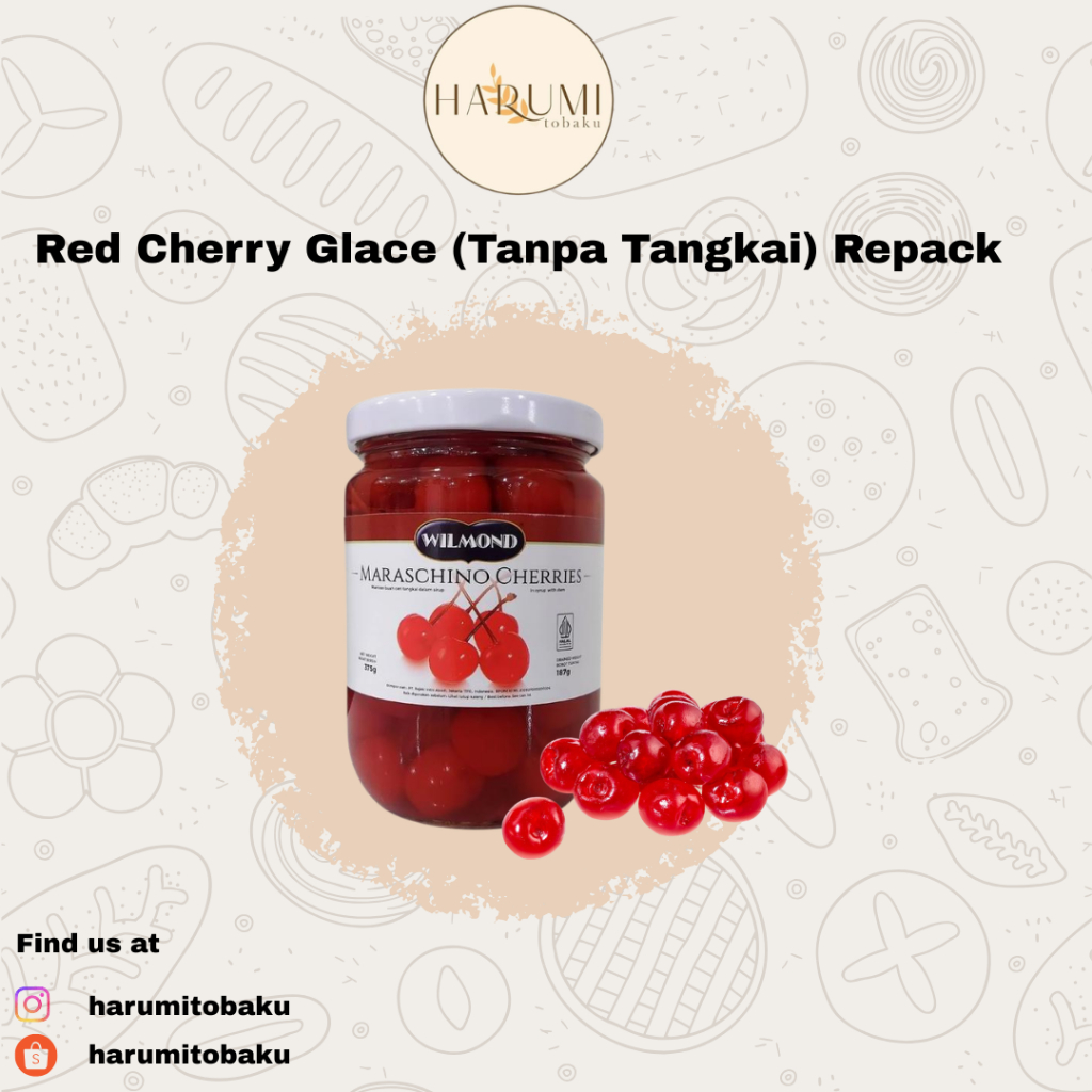 Red Cherry Glace / Cherry Merah Tanpa Tangkai - REPACK