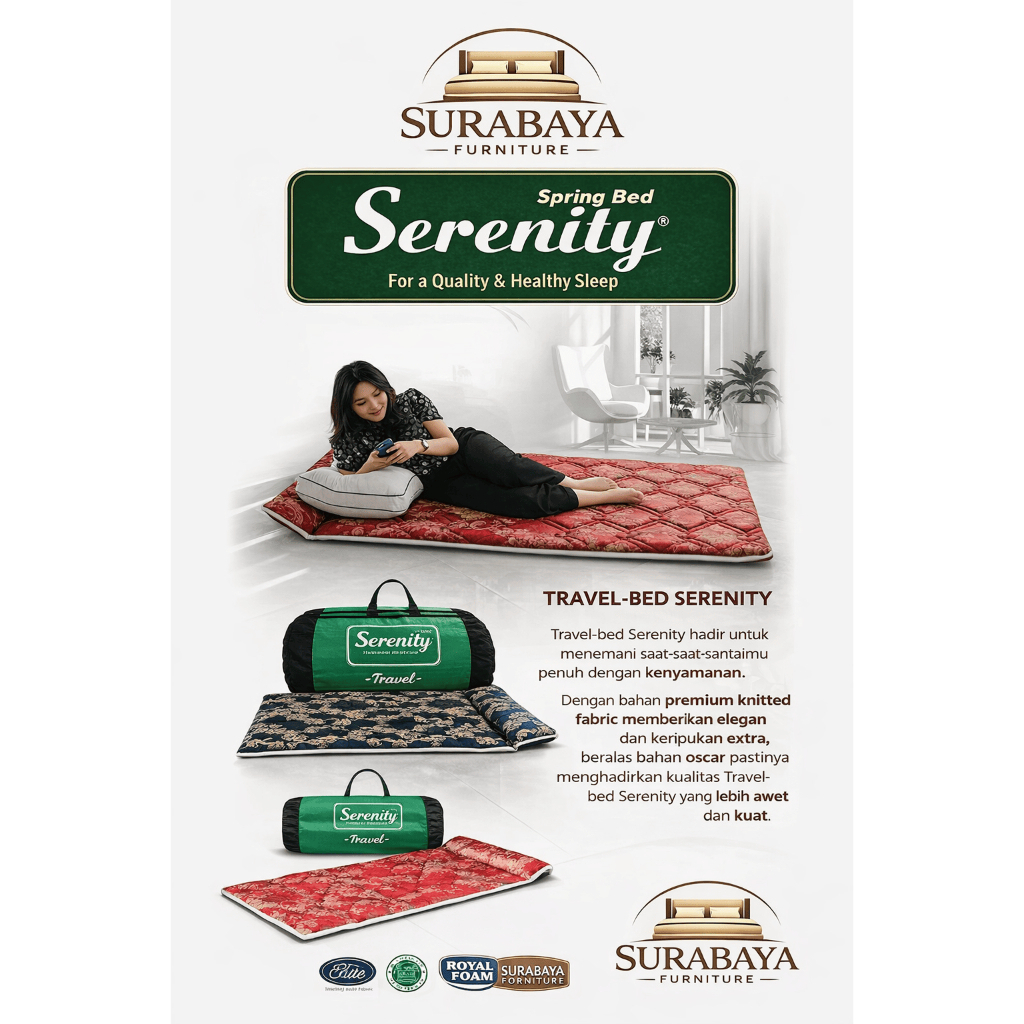 (INSTAN) Kasur Serenity Travel Bed – Practical & Comfortable Everywhere