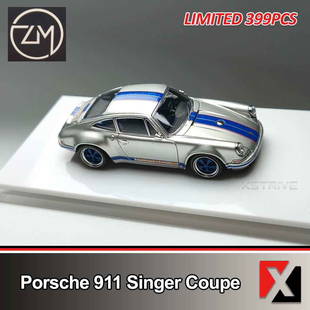 Zincit Model 1:64 Porsche 911 Singer Coupe California Silver