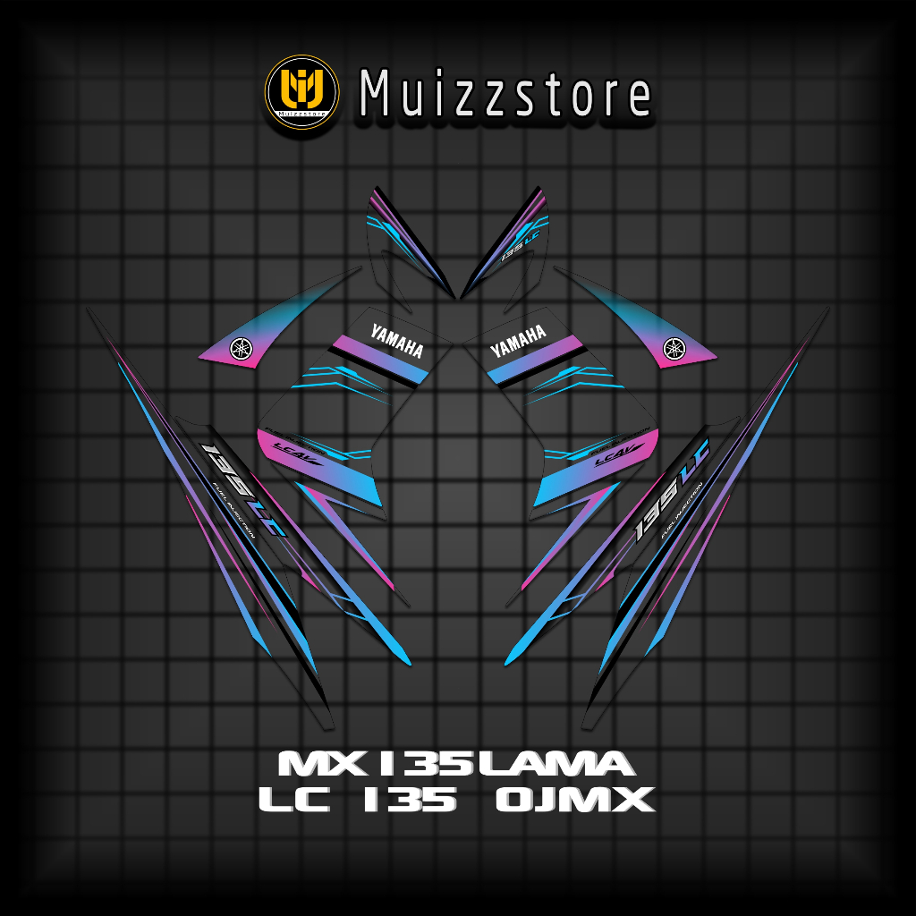 Sticker Transparan MXLama 135 Np6 / Decals LC135 / Stripping Jupiter MX / Variasi MX Viral / Muizz