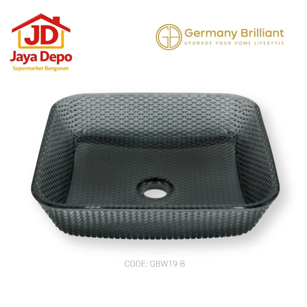 Germany Brilliant Wastafel Meja Kaca wastafel cuci tangan GBW19 Series