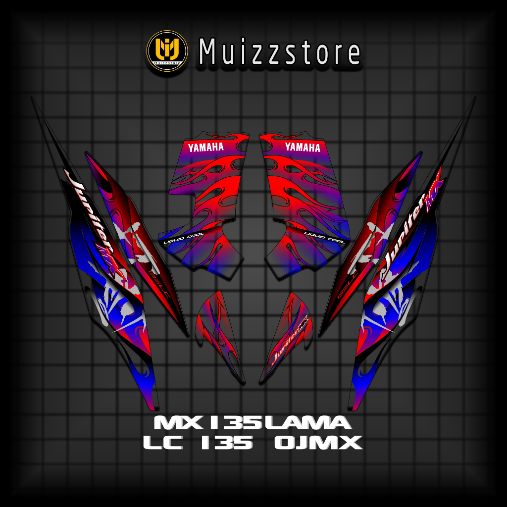 Sticker Transparan MXLama 135 Np / Decals LC135 / Stripping Jupiter MX / Variasi MX Viral / Muizz8
