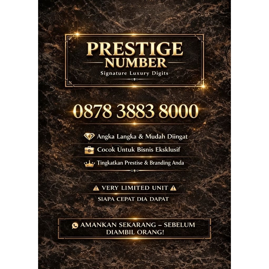 Nomor cantik perdana XL Axiata varian angka super minimalis berkualitas spesial edition 8000