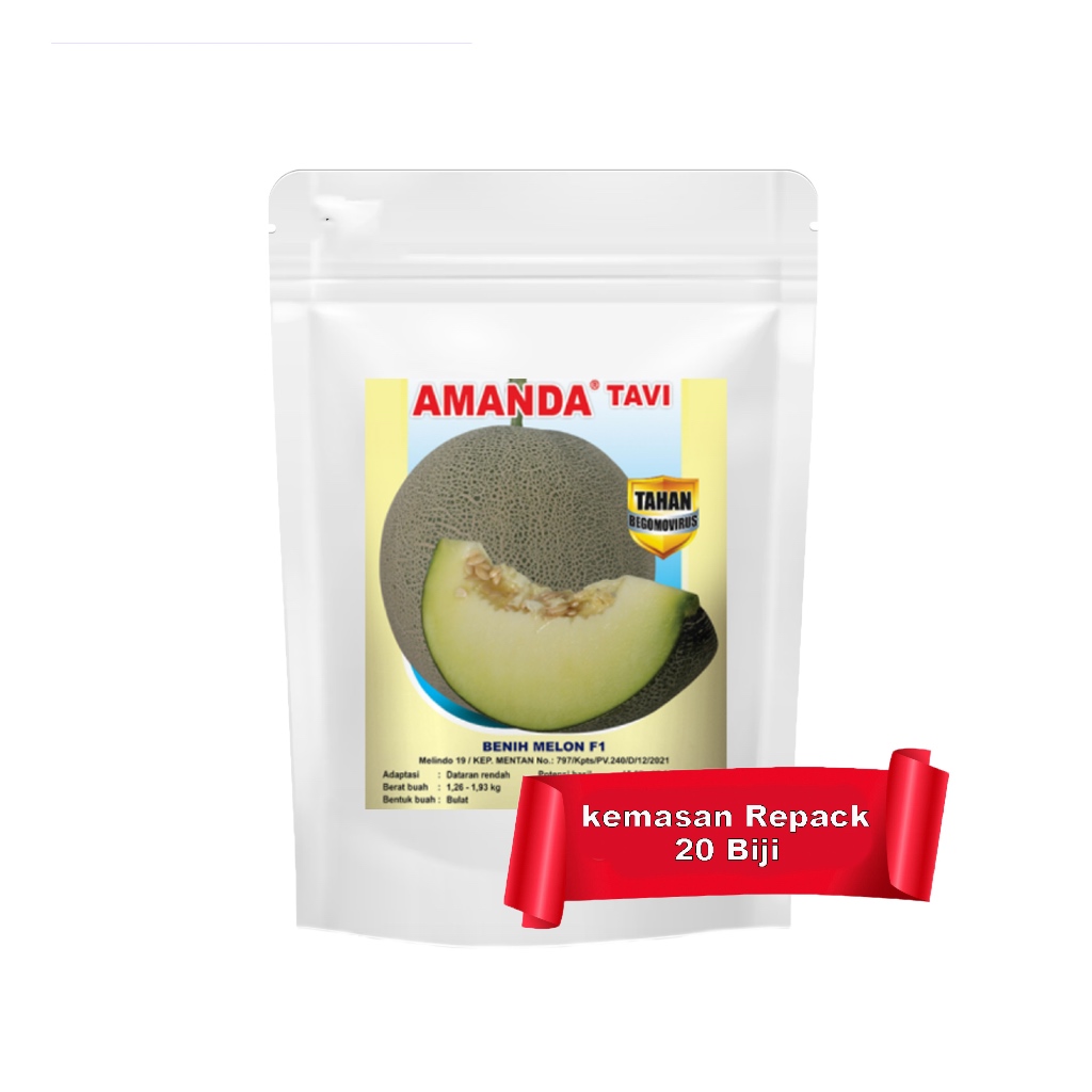 Repack Benih Melon Amanda Tavi 20 Biji | Benih Amanda Tavi | Benih Melon Tahan Virus