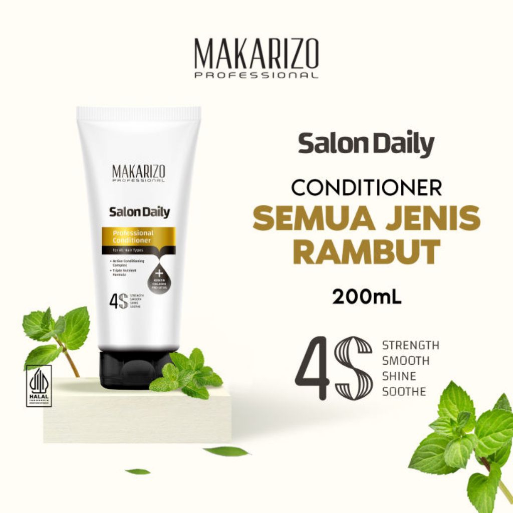 [NEW ORI] Makarizo Salon Daily Conditioner 200ml / keratin / hair care / hair treatment