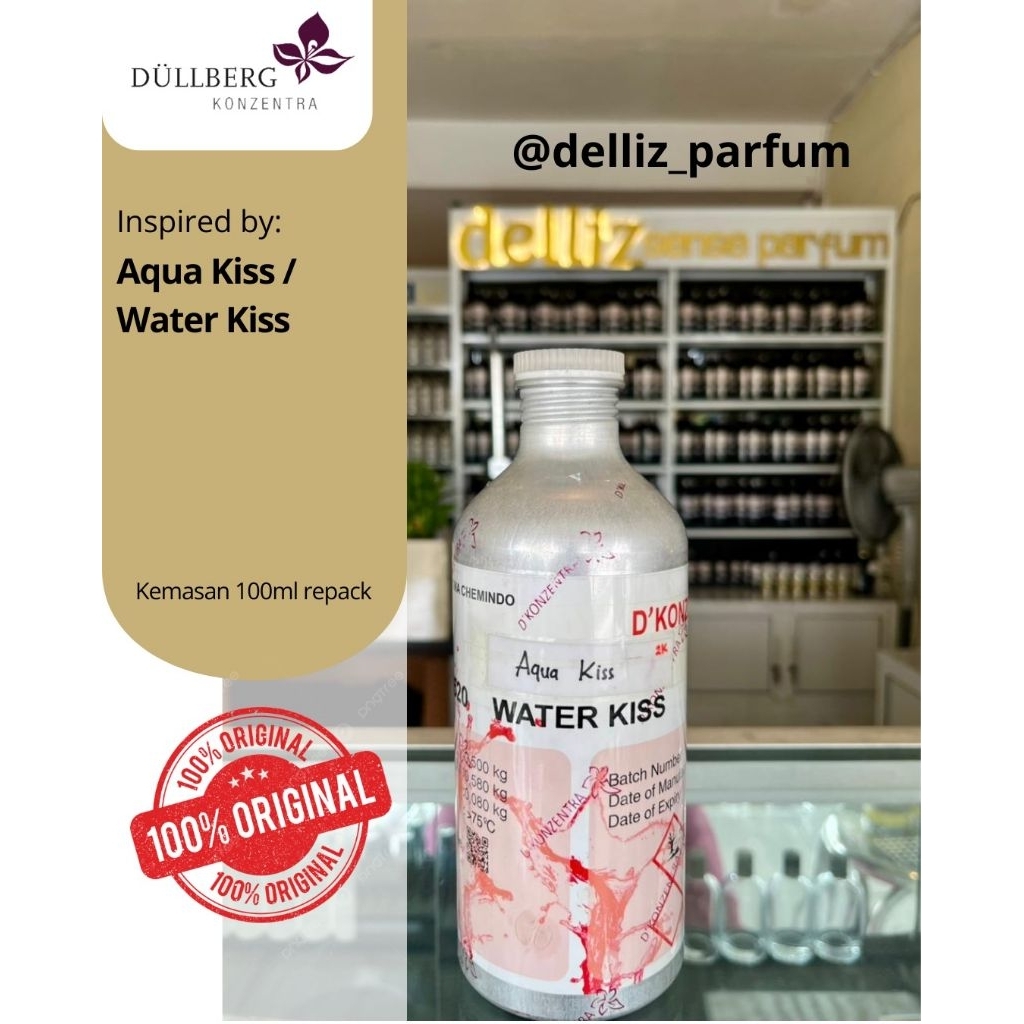 (100ML) BIBIT PARFUM MURNI WATER KISS INSPIRED AQUA KISS BY DULLBERG ORIGINAL