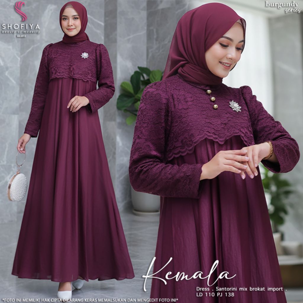 (NEW)GAMIS DRESS KEMALA BY SHOFIYA //  FASHION MUSLIM //ZIORA DRESS BY SHOFIYA
