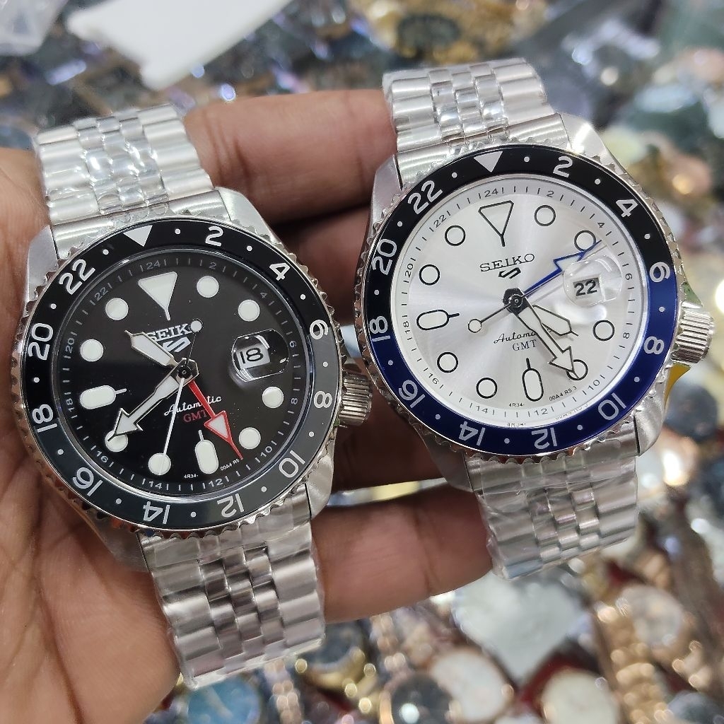 Seiko 5 Jubile GMT Aktif Original Jam Tangan Pria Automatic