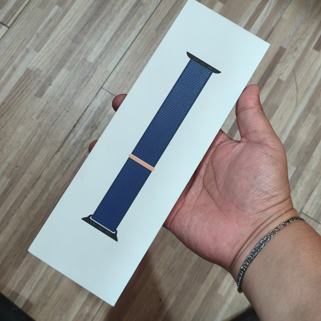 Apple Ocean Blue Sport Loop Original untuk Apple Watch Series BESAR 42mm (Series 0, 1, 2, dan 3) 44m