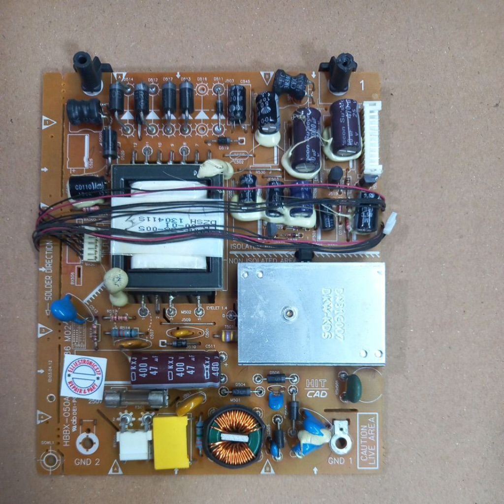 psu powersupply regulator tv polytron pld-24d600 24d600 24t605  bekas normal