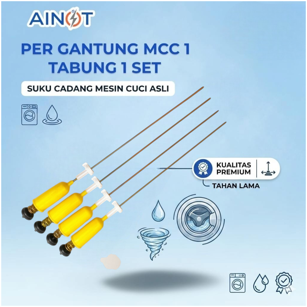 AINOT - Per Gantung Mesin Cuci 1 Tabung Set 4 Pcs - Suspensi Per Gantung Mesin Cuci Satu Tabung Set