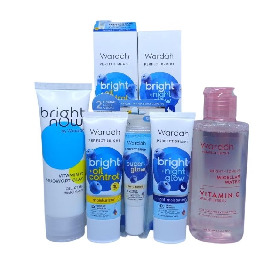 Paket Wardah Perfect Bright Oil Control Lengkap/Skincare Wardah Remaja/Skincare Kulit Kusam/Wardah K