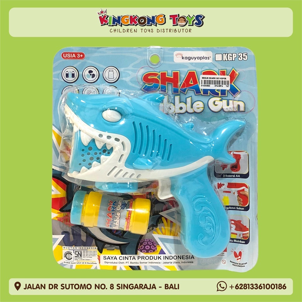 MAINAN PISTOL GELEMBUNG HIU / MAINAN BB GUN SHARK / MAINAN MENGGUNAKAN BATERAI / MAINAN EDUKASI / FU