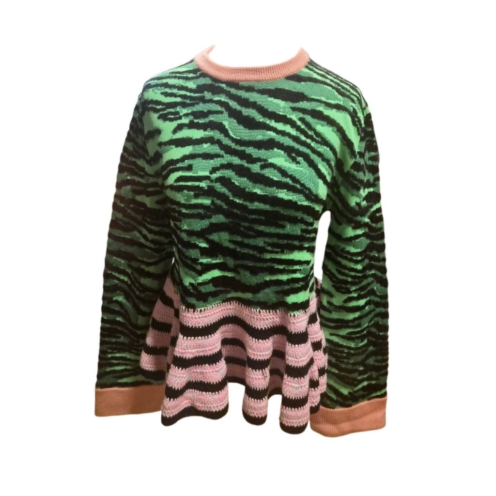 kenzo x h&m knitted peplum top