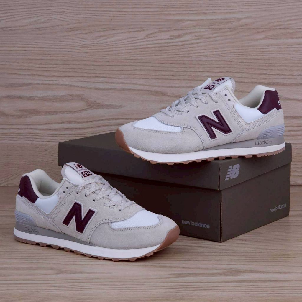 Sepatu Unisex NB 574 Burgundy