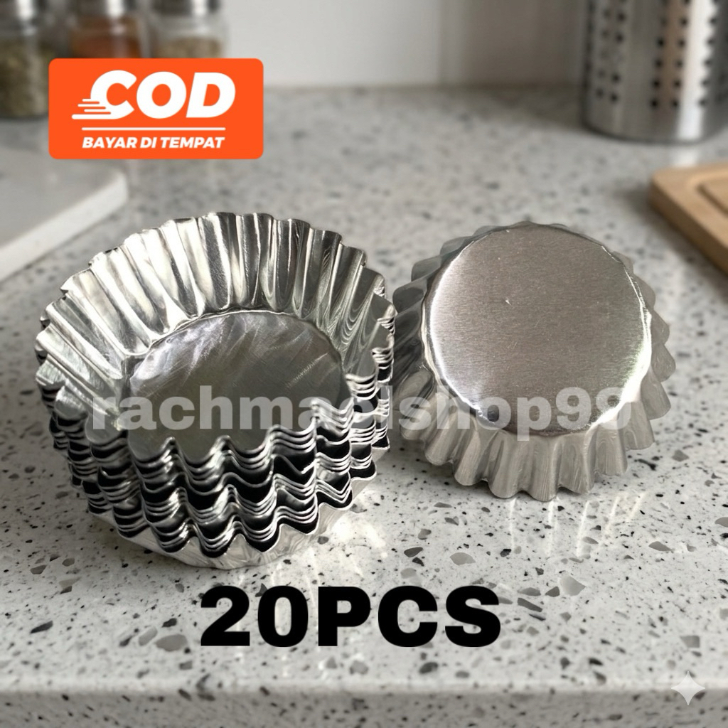 20 Pcs CETAKAN KUE PIE MINI SUSU BUAH MINI MURAH/ CETAKAN PAI BUAH SUSU MURAH/ LOYANG CETAKAN KUE PI
