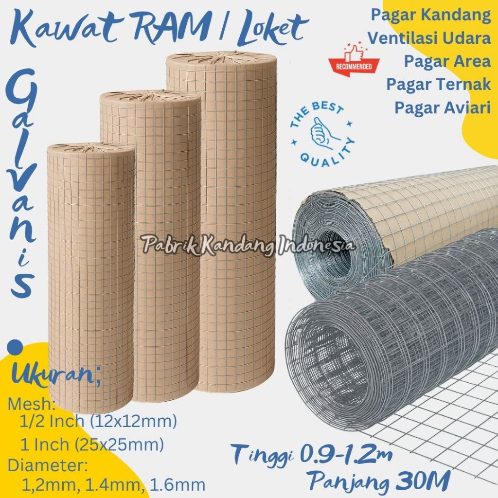 Kawat Loket Galvanis HARGA PABRIK Tebal 1mm sampai 4mm