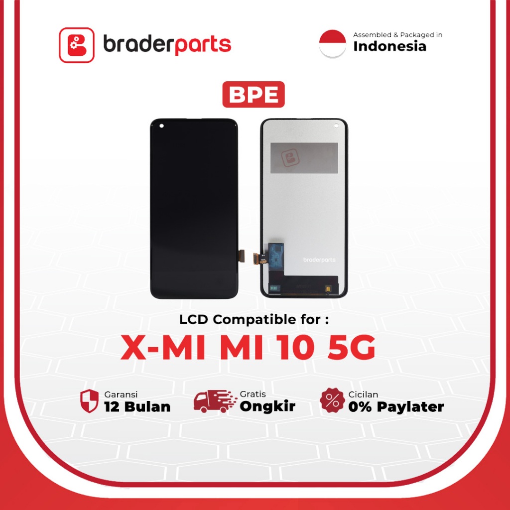Braderparts Layar LCD Touchscreen Xiaomi Mi 10 5G / Mi 10 Pro 5G