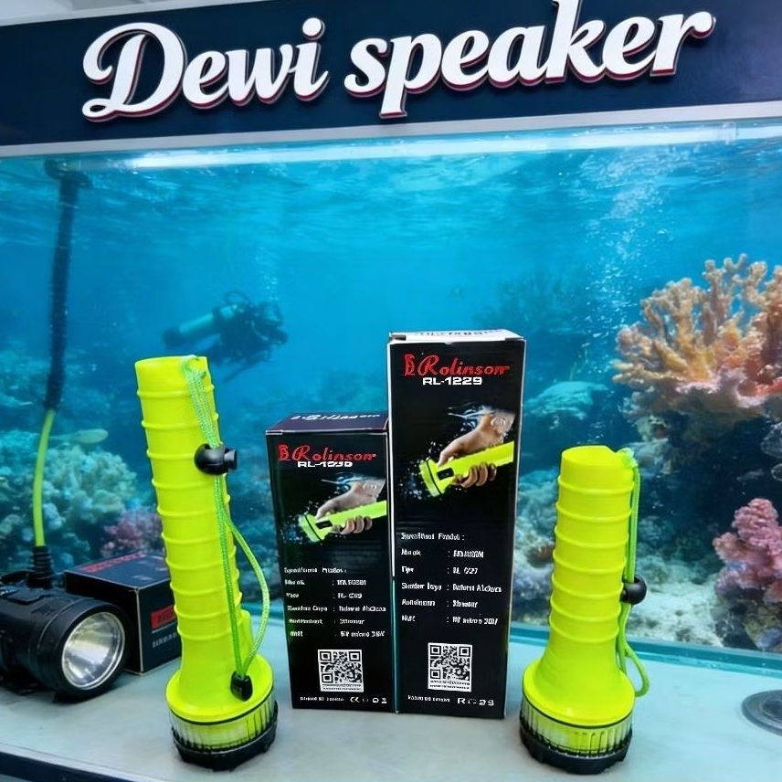 Senter Diving Rolinson RL-1228 RL-1229 & Senter Selam 220 220-1 Anti Air Waterproof Cahaya Terang Ta