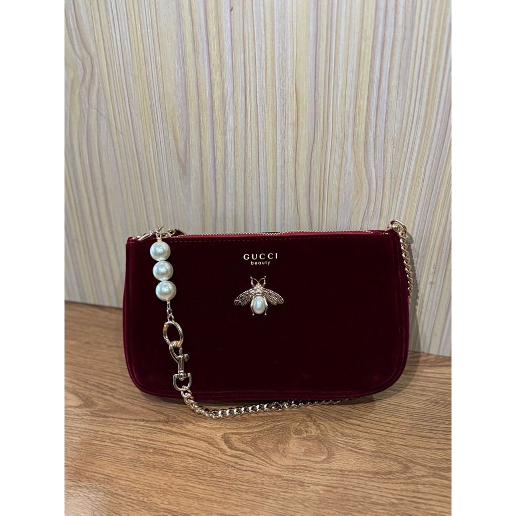 *Ready Gucci shoulder bag maroon VIP Free Gift*   size : 24 x 16 x 5 cm