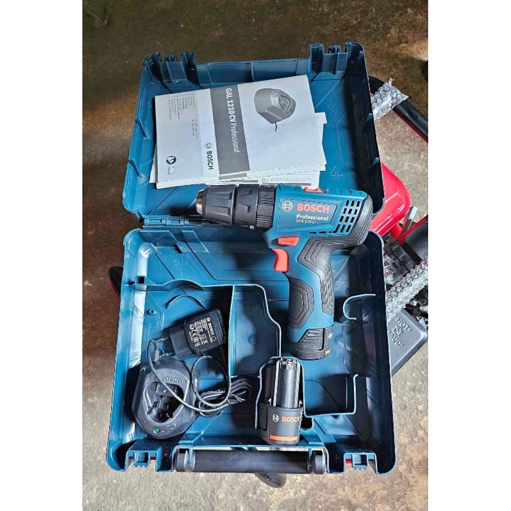 Mesin bor cas baterai  bosch gsb 120 li impact beton