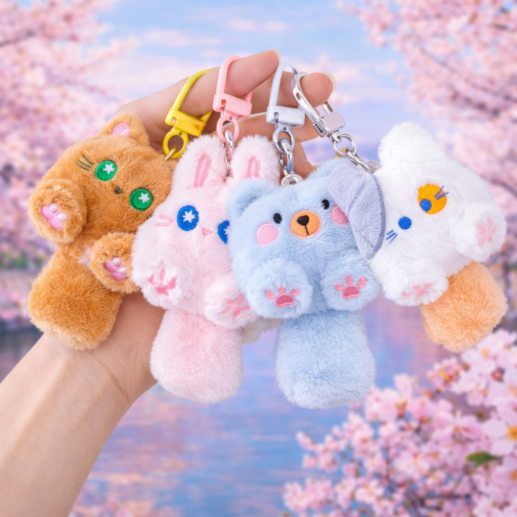Gantungan tas boneka kucing lucu