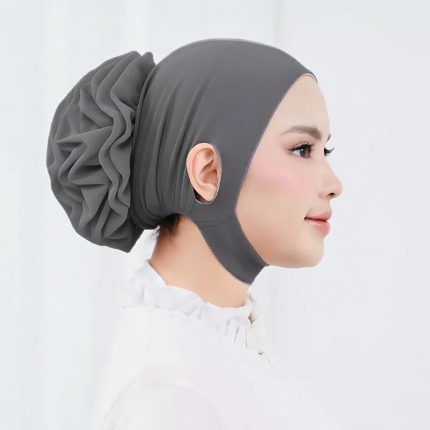 INNER TURKEY INSTAN DAGU anti budeg / ciput cepol model dagu lubang telinga anti slip anti pusing - 