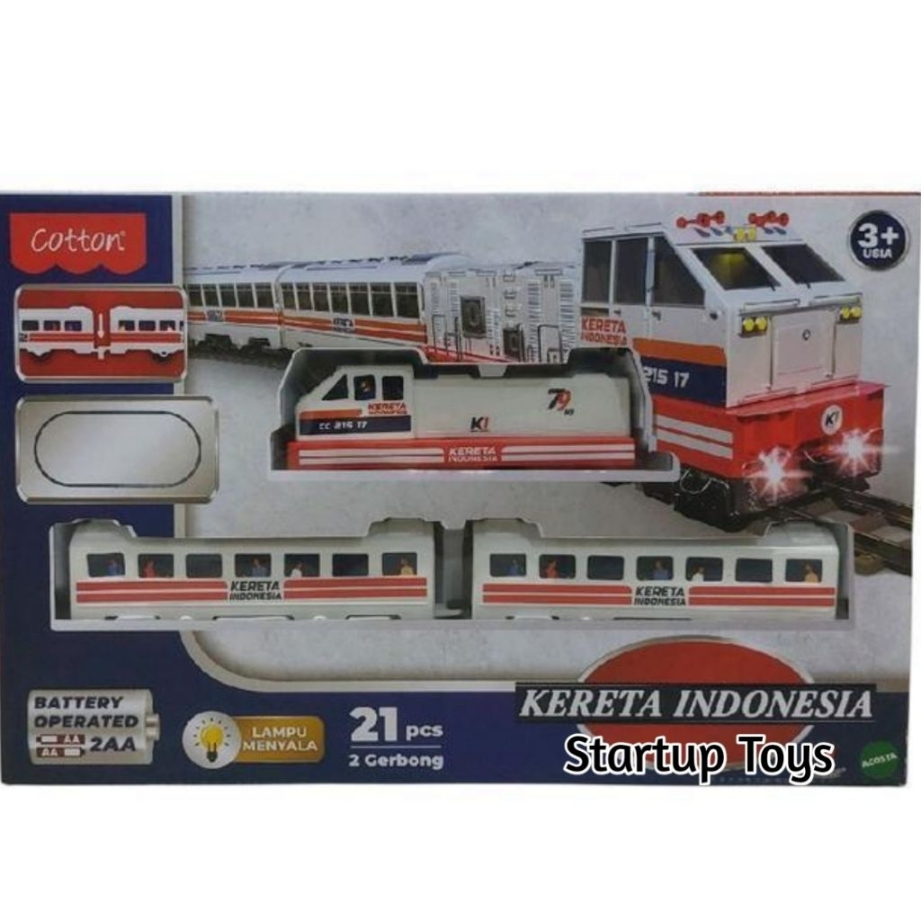 Mainan kereta api anak edukatif / Mainan Kereta Api Indonesia 21 pcs