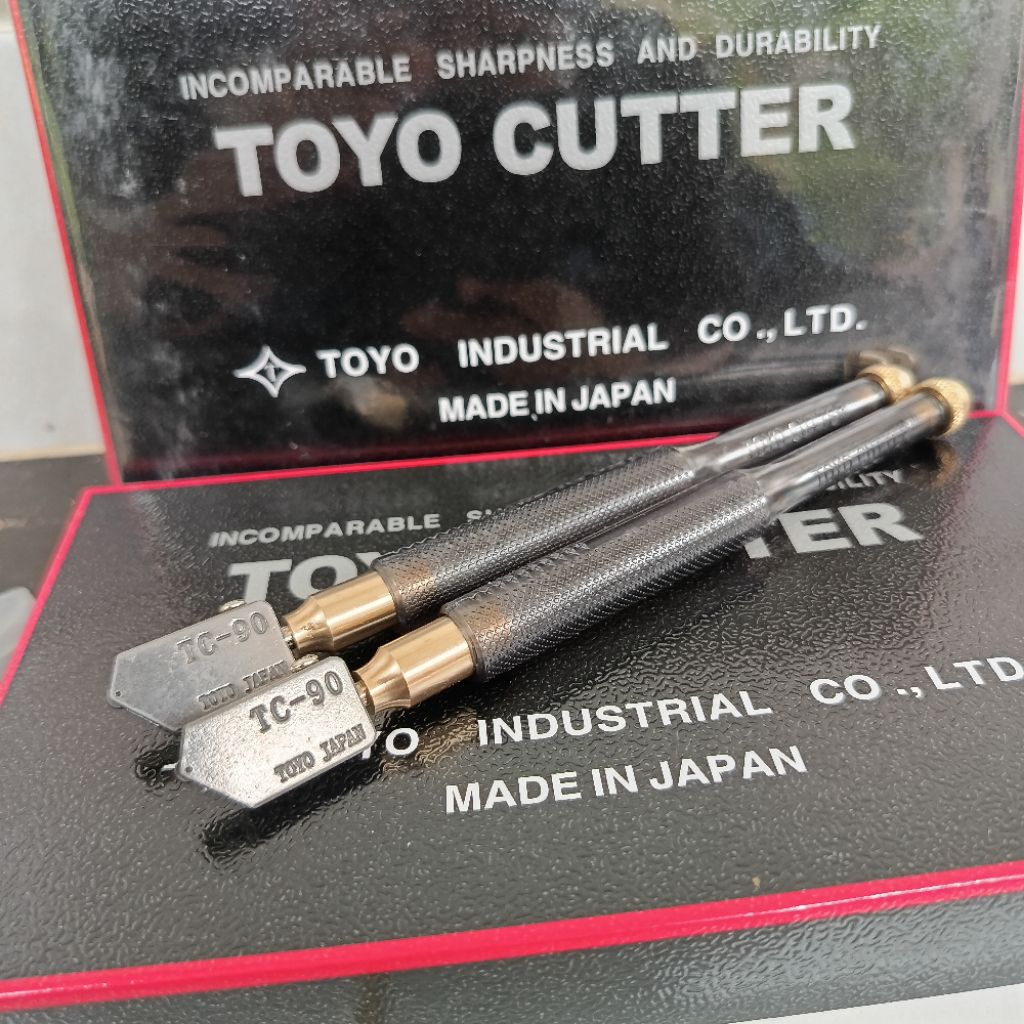 Pisau Potong Kaca Toyo TC-90 Original Japan Pemotong Kaca Keramik Mirror Glass Cutter Set TC-90 Asli