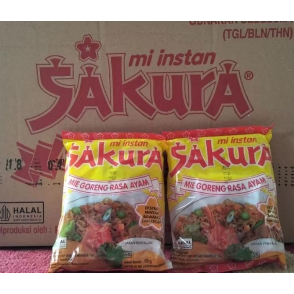 MIE SAKURA GORENG KUAH SOTO KALDU AYAM DUS