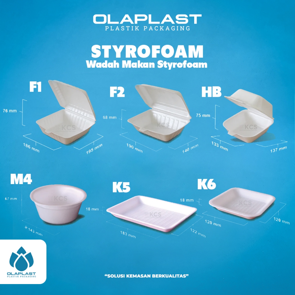 Styrofoam KCS / Styrofoam Seblak Bubur Nasi Kuning Mangkok Tray