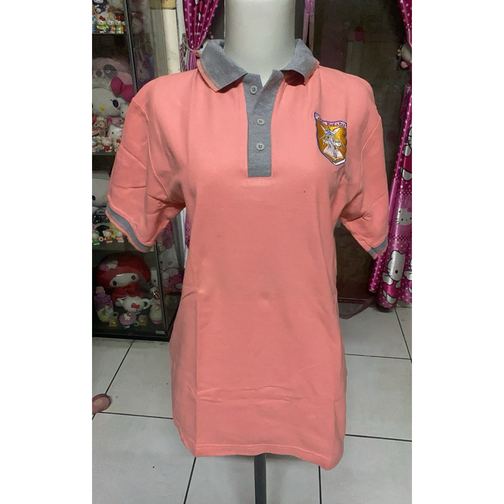 kaos berkerah  warna salem