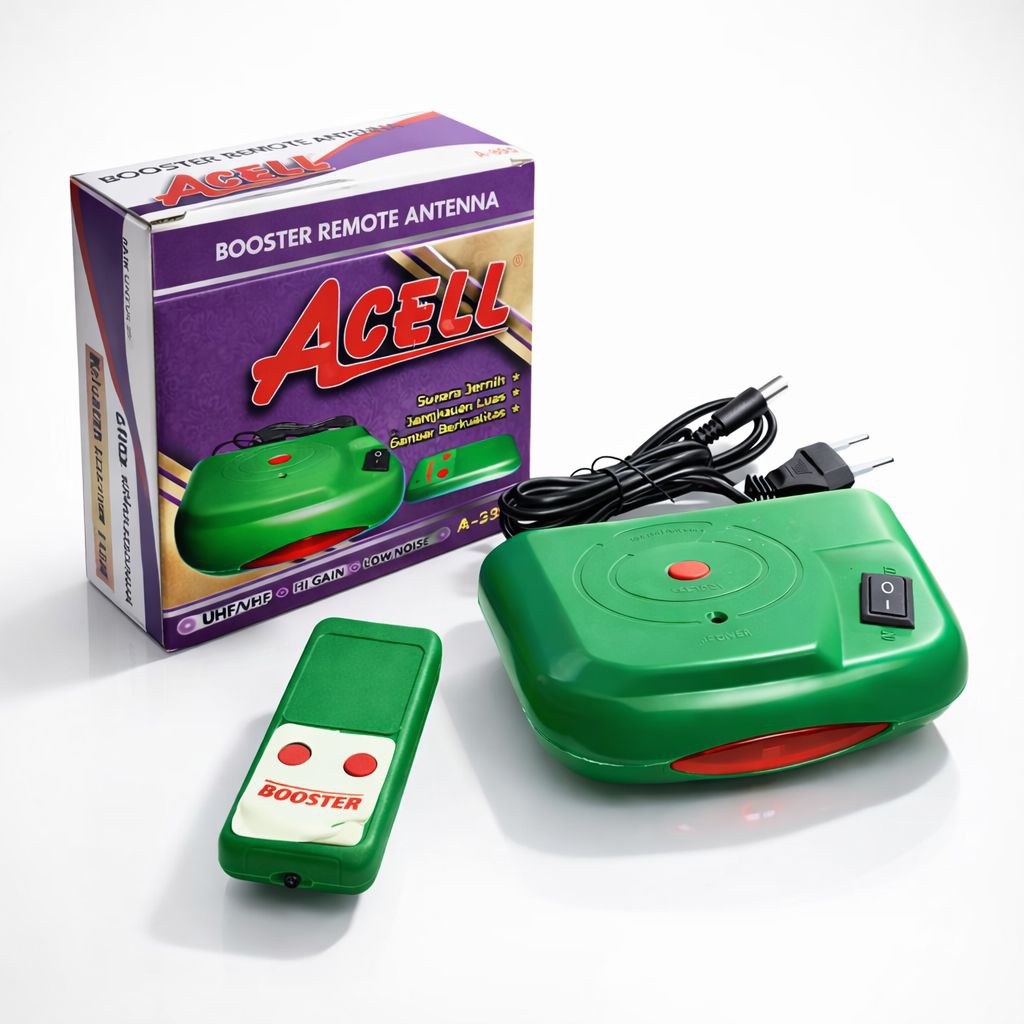 ACELL A-895 Booster Antena Tv Digital Indoor Super Jernih Remot Putar Penguat Sinyal Signal Boster T